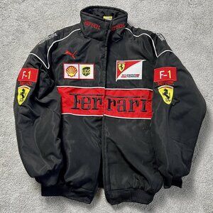Ferrari F1 Racing Jacket Unisex BNWT Red and Black Insulated Embroidered Logo